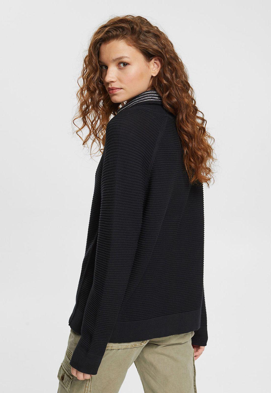Sweater De Punto Con Cuello Alto Mujer Esprit-1