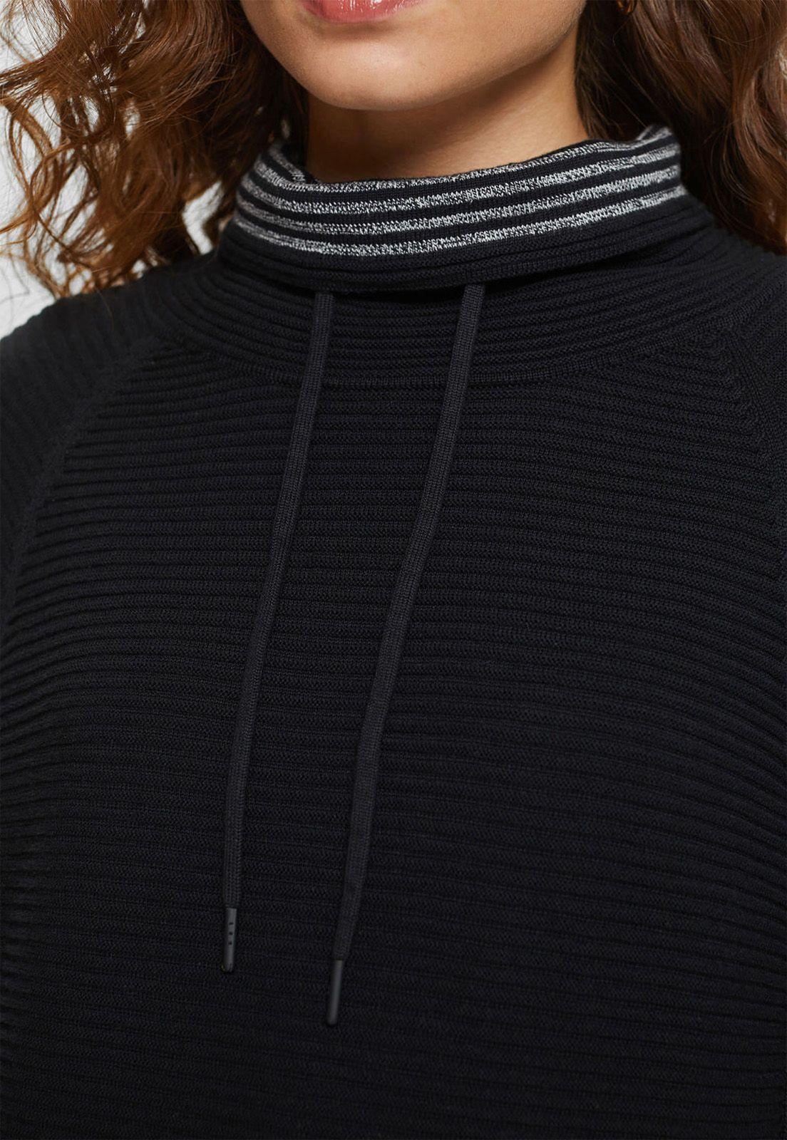 Sweater De Punto Con Cuello Alto Mujer Esprit-2