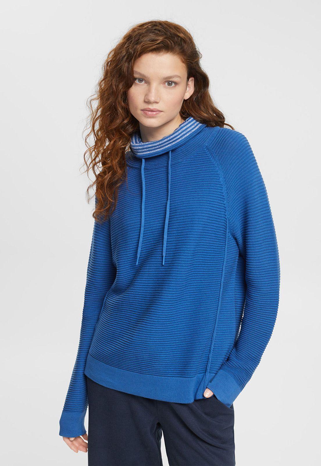 Sweater De Punto Con Cuello Alto Mujer Esprit-0