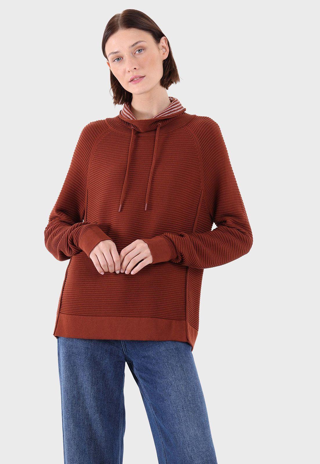 Sweater De Punto Con Cuello Alto Mujer Esprit-0