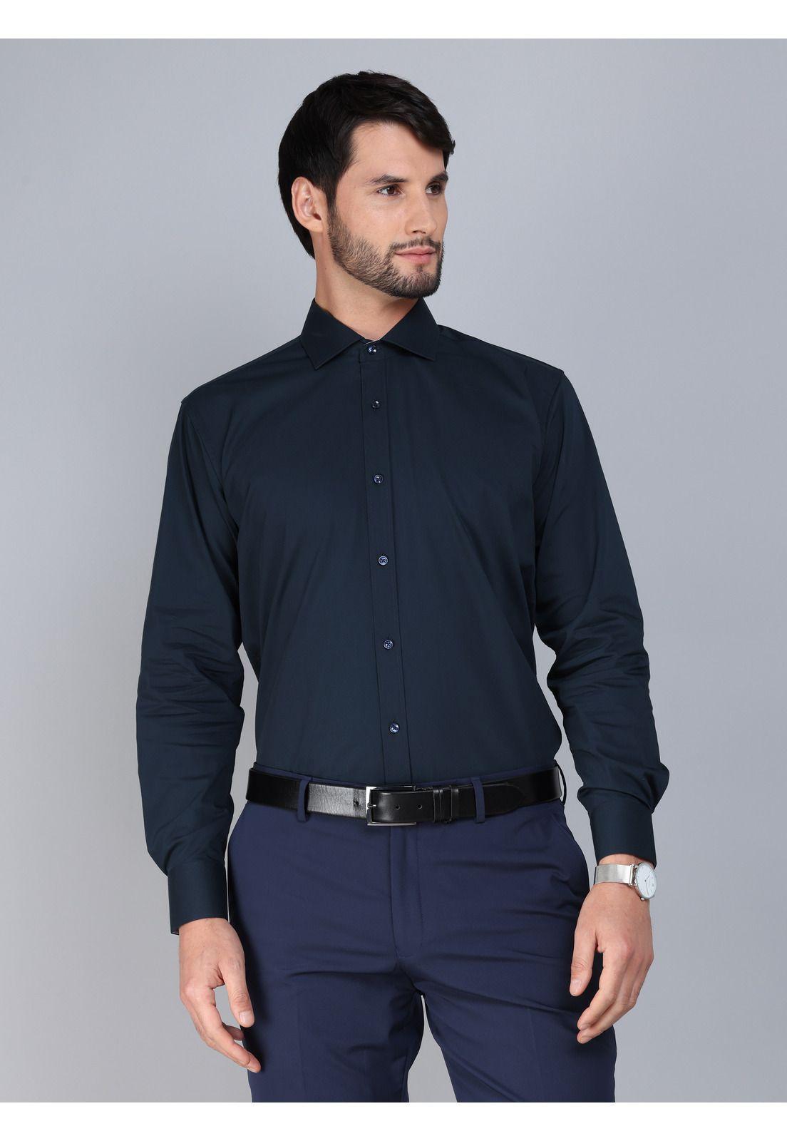 Camisa Formal Spandex Slim Fit Azul Marino Arrow ARM0508AZ-0