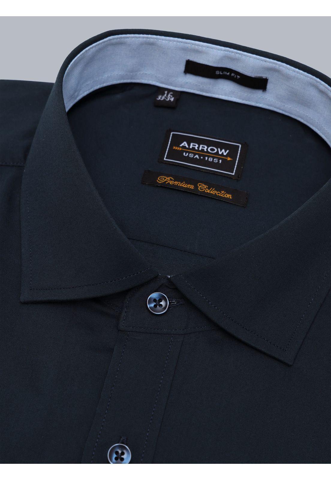 Camisa Formal Spandex Slim Fit Azul Marino Arrow ARM0508AZ-1