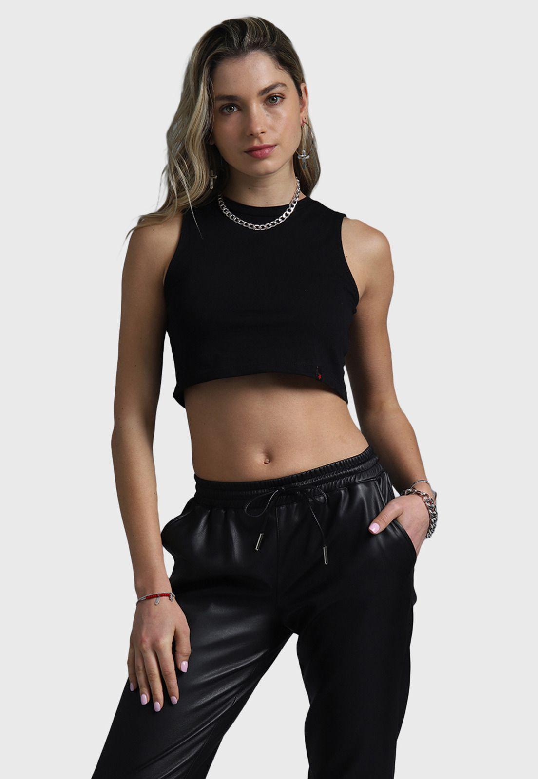 Polera Top Sin Manga Mujer Soviet SPO1624NE-0