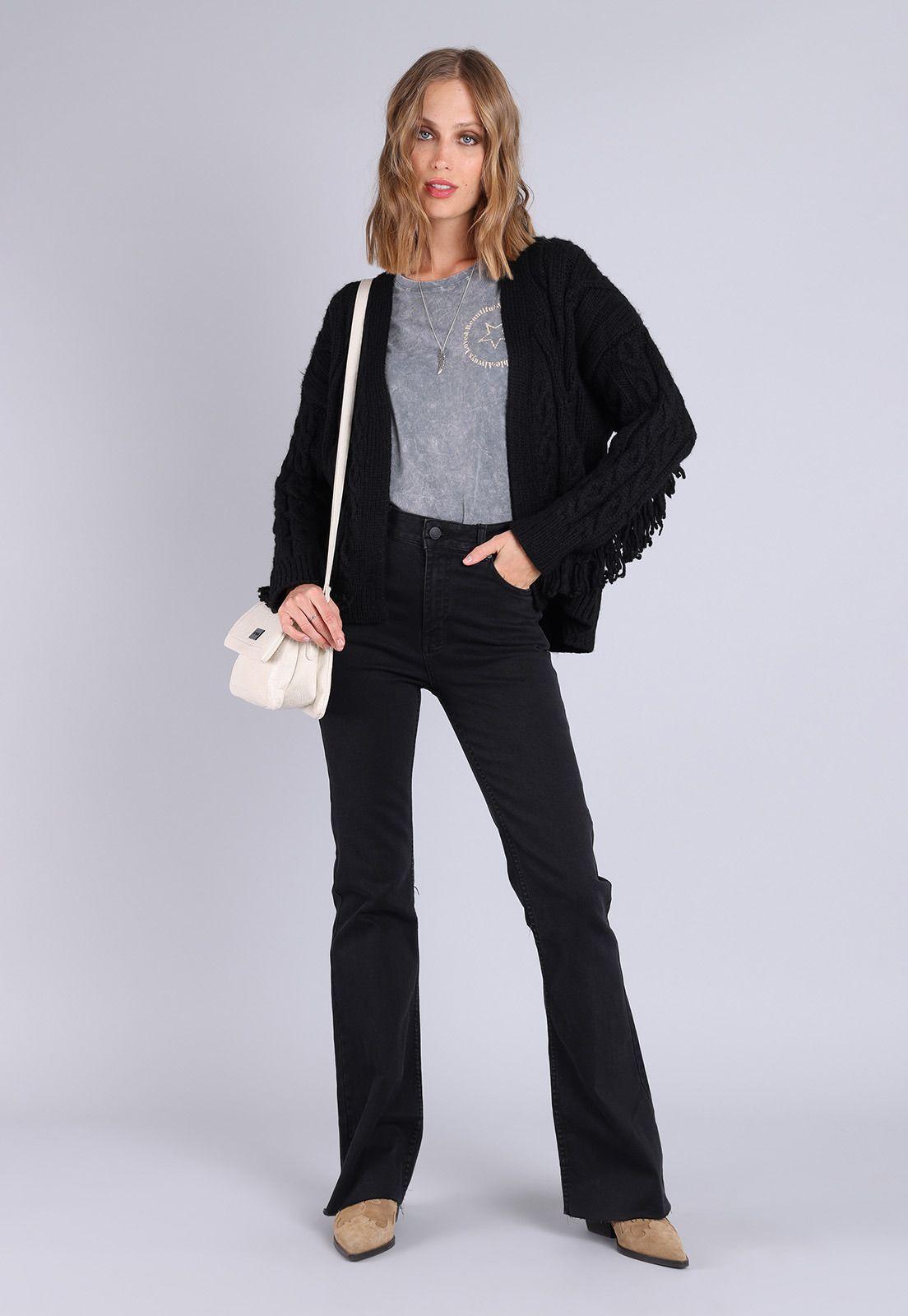 Cardigan con Flecos Mujer Soviet AISMI05NE-3