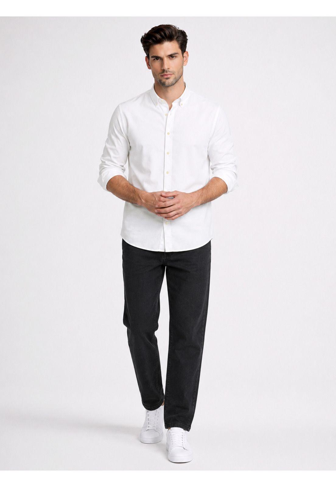 Camisa Lisa Regular Fit Blanco Piero Butti PBDVF18BL-3
