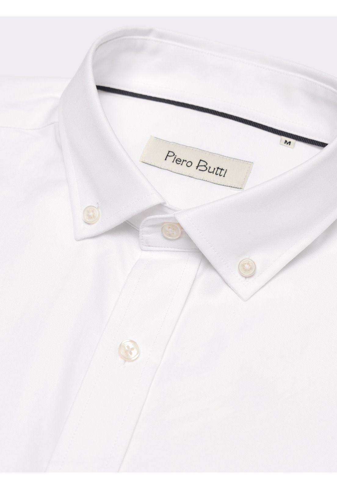 Camisa Lisa Regular Fit Blanco Piero Butti PBDVF18BL-4