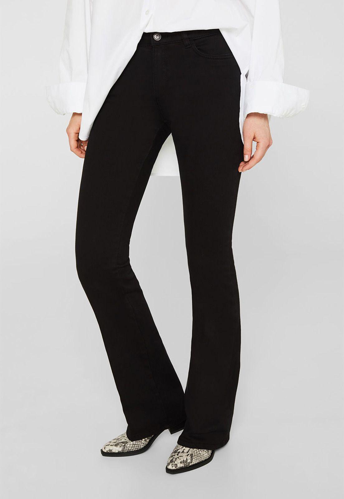 Pantalón ajustado y acampanado-2