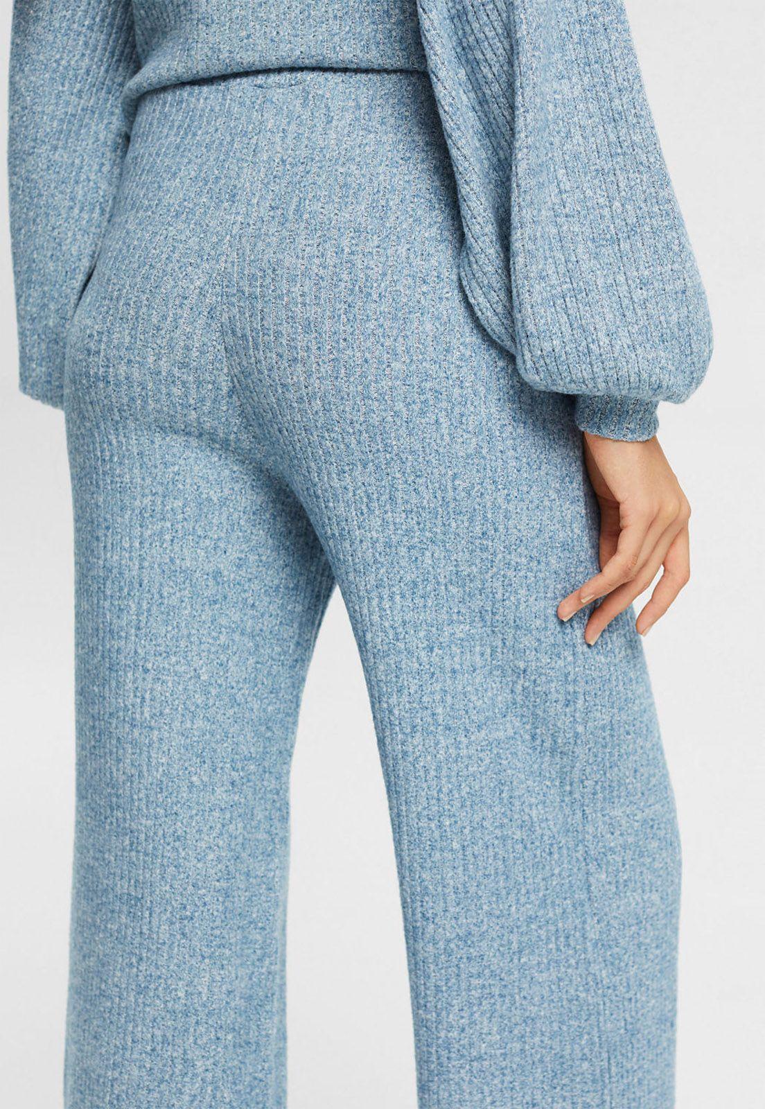 Pantalon Acanalado De Pierna Ancha Mujer Esprit-2