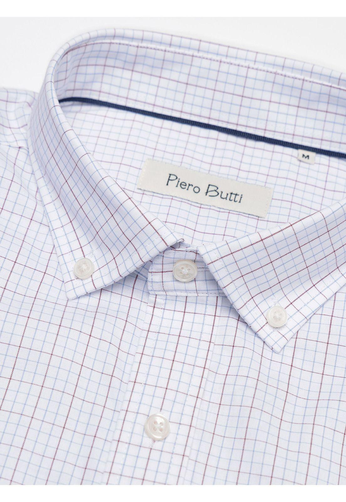 Camisa Cuadros Regular Fit Rojo Piero Butti PBDVF10RO-4
