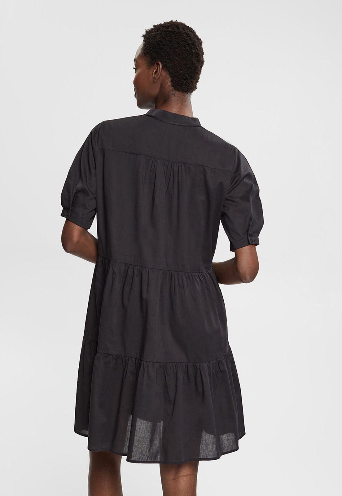 Vestido Acampanado De Mangas Cortas Con Escote Mujer Esprit-1