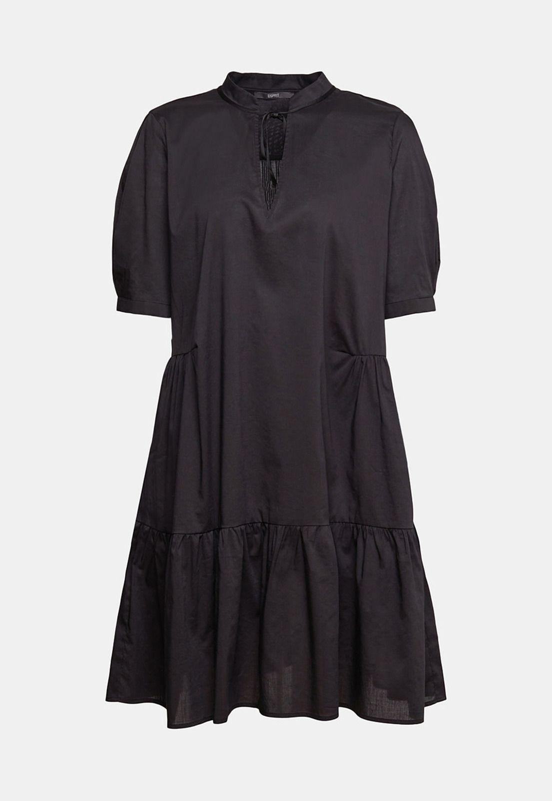 Vestido Acampanado De Mangas Cortas Con Escote Mujer Esprit-3