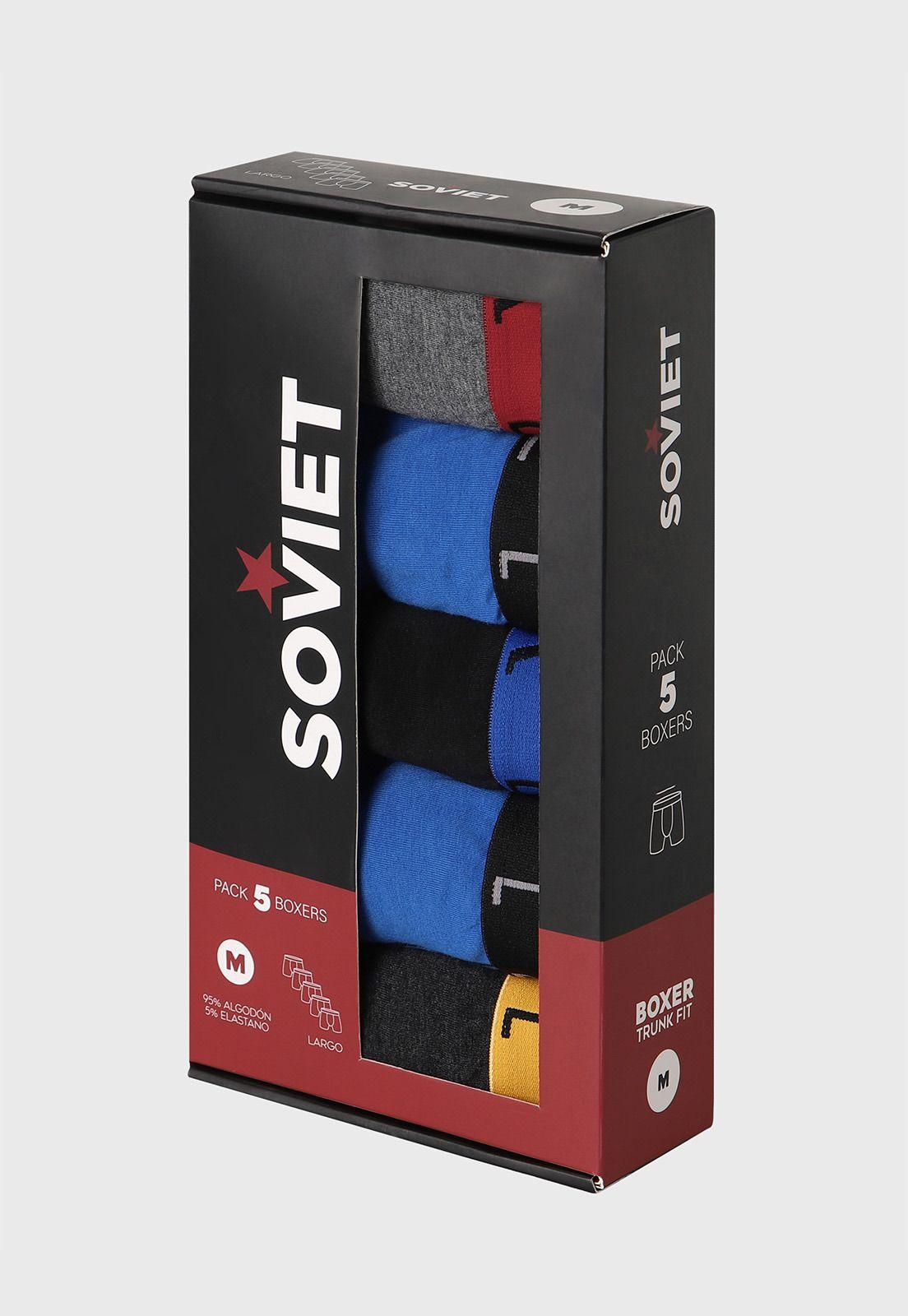Boxer Trunk Fit Pack 5 Unidades Soviet BOS2405SU-5