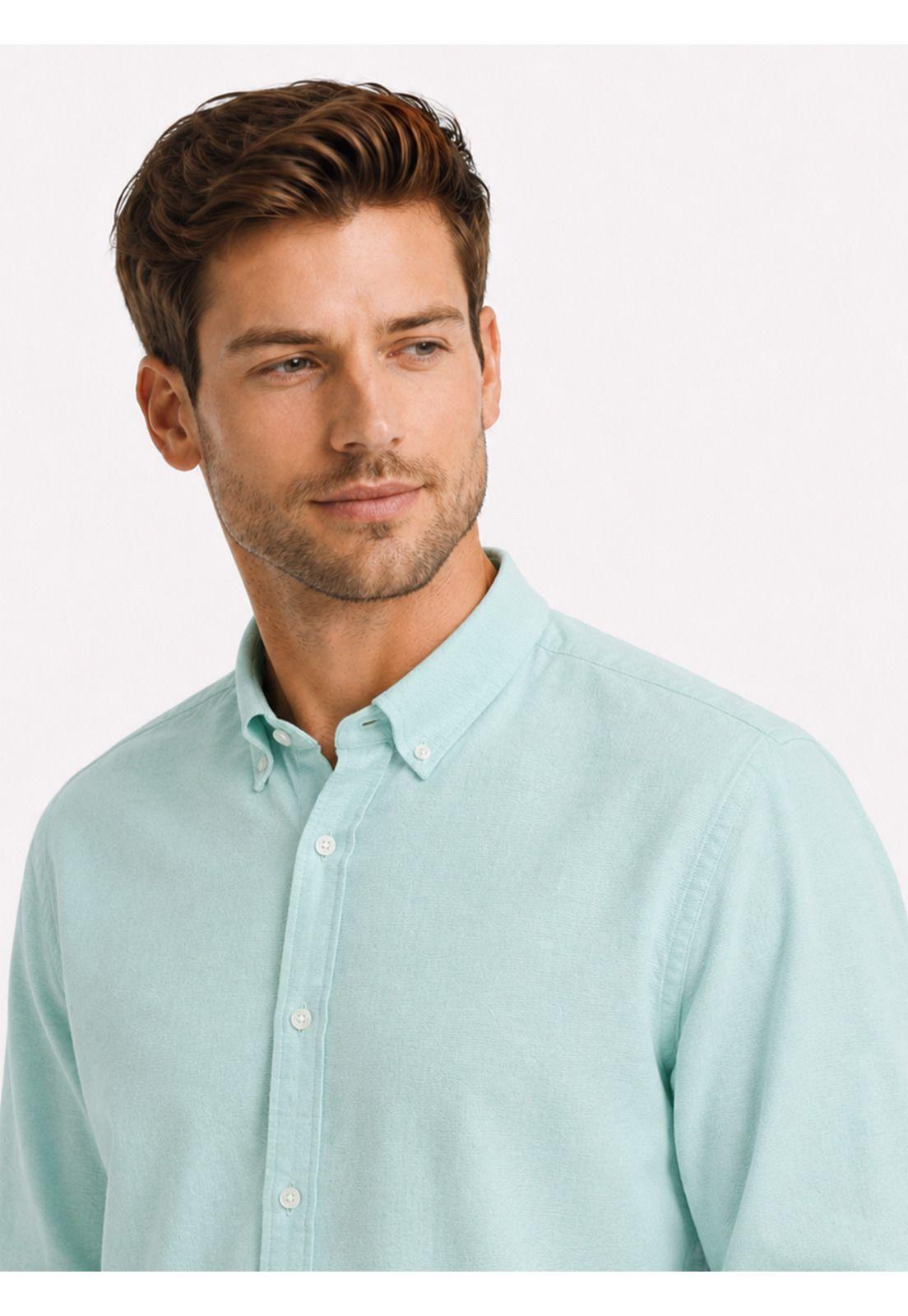 Camisa Oxford Spandex Regular Fit Verde Arrow CM34001VE-2