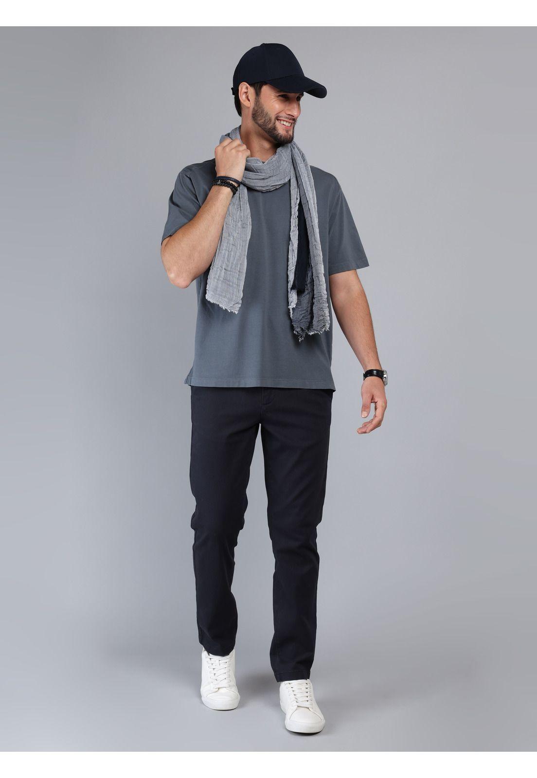 Polera Lisa Stone Wash Regular Fit Gris Oscuro Arrow PO33074GO-3