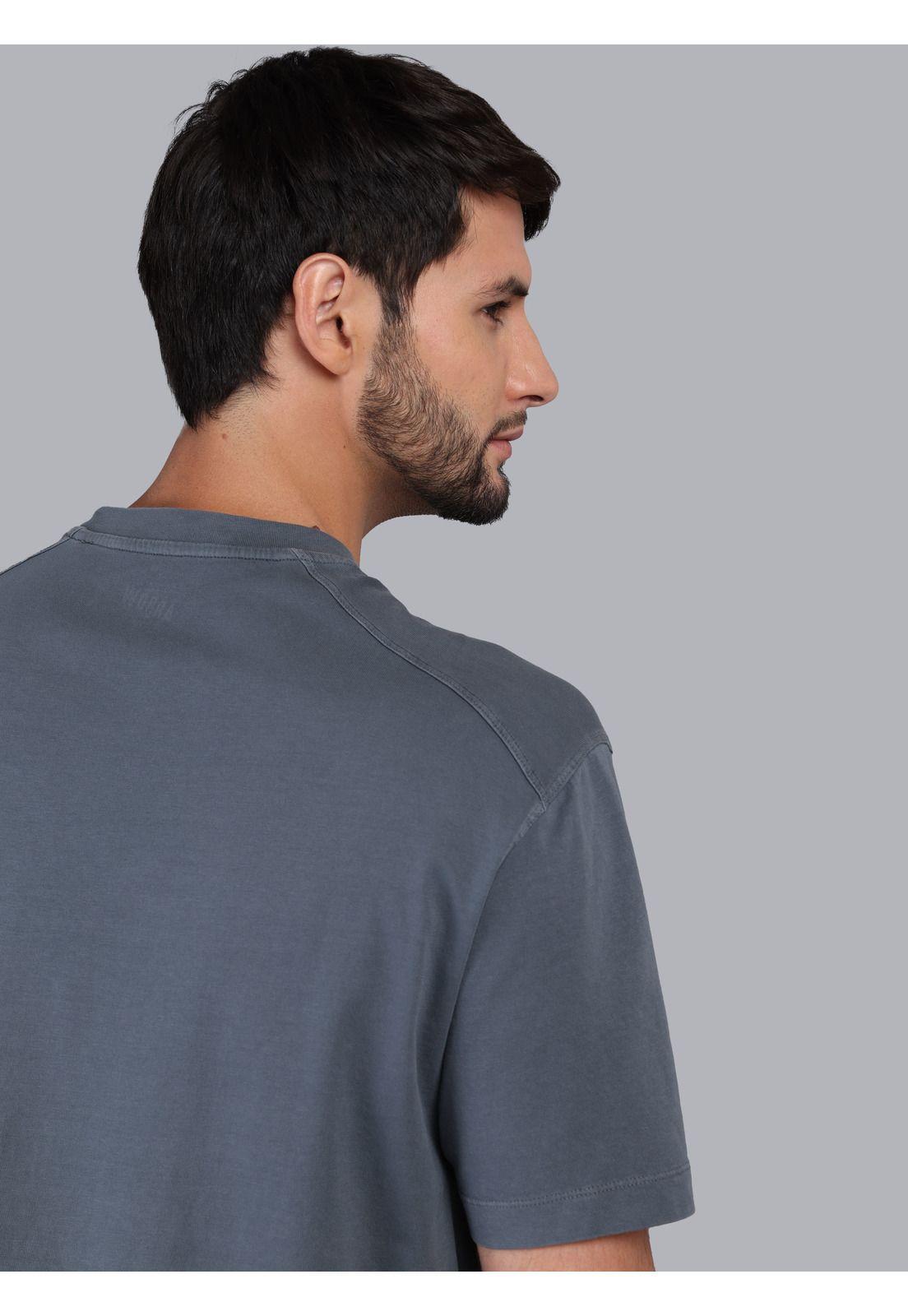 Polera Lisa Stone Wash Regular Fit Gris Oscuro Arrow PO33074GO-4