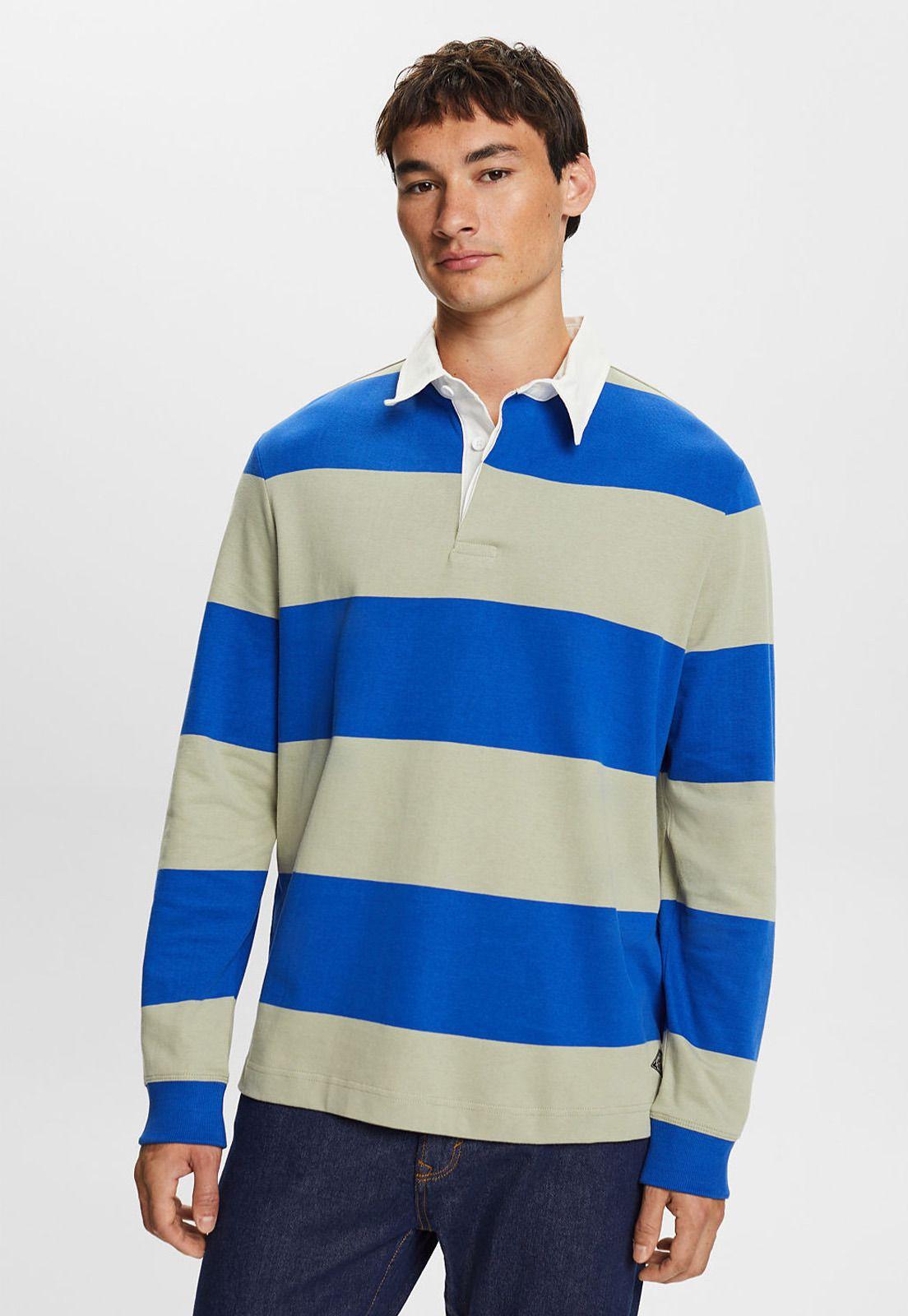 Polera de rugby con estampa a rayas holgada Hombre Esprit-0