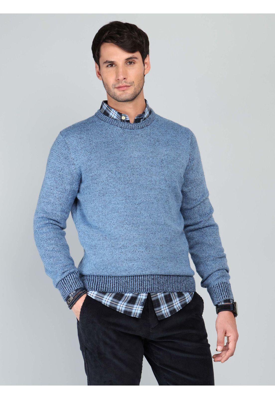 Sweater Cuello Redondo Regular Fit Celeste Arrow SW33099CE-0