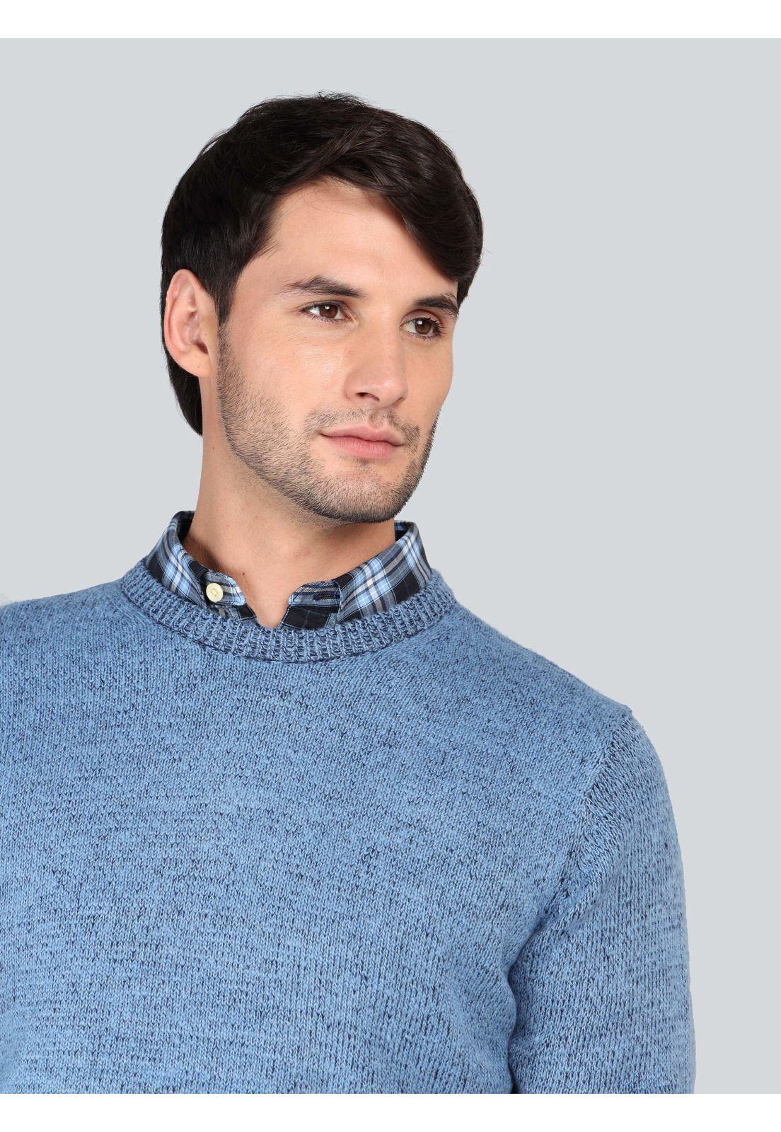 Sweater Cuello Redondo Regular Fit Celeste Arrow SW33099CE-2