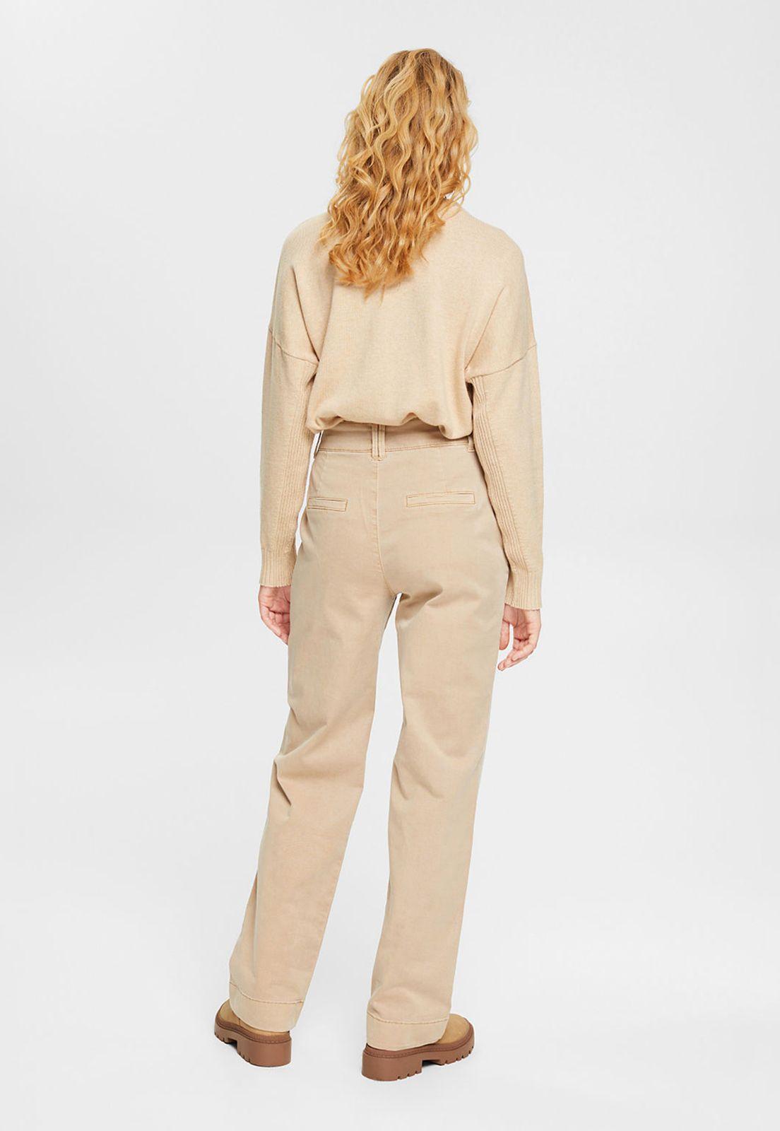 Pantalón Sastrero Chino Tiro Alto Mujer Esprit-1