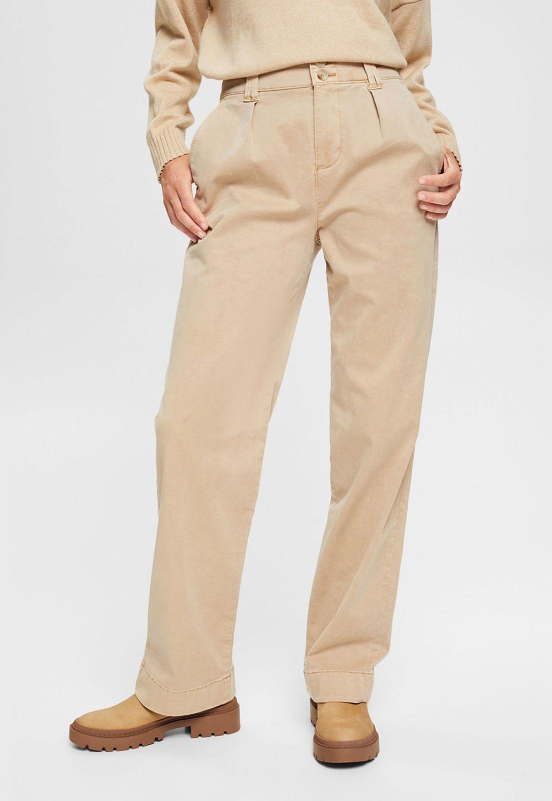 Pantalón Sastrero Chino Tiro Alto Mujer Esprit-0