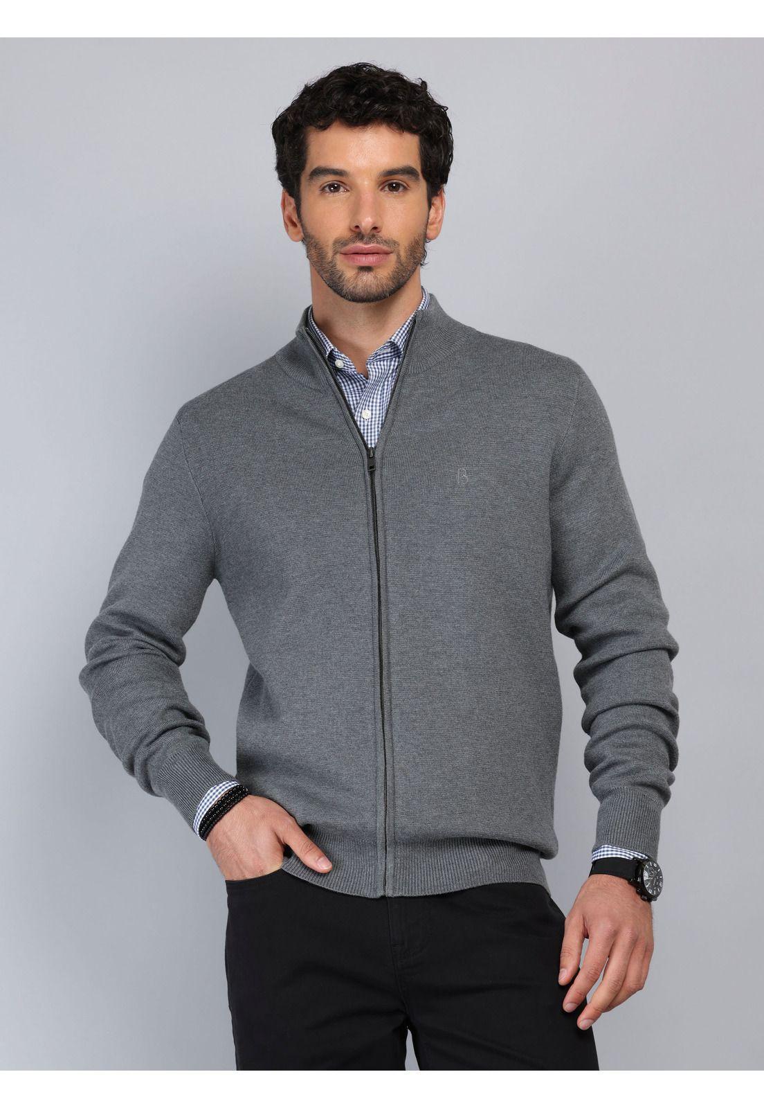 Sweater Cuello Alto Con Cierre Piero Butti PBCII23GR-5