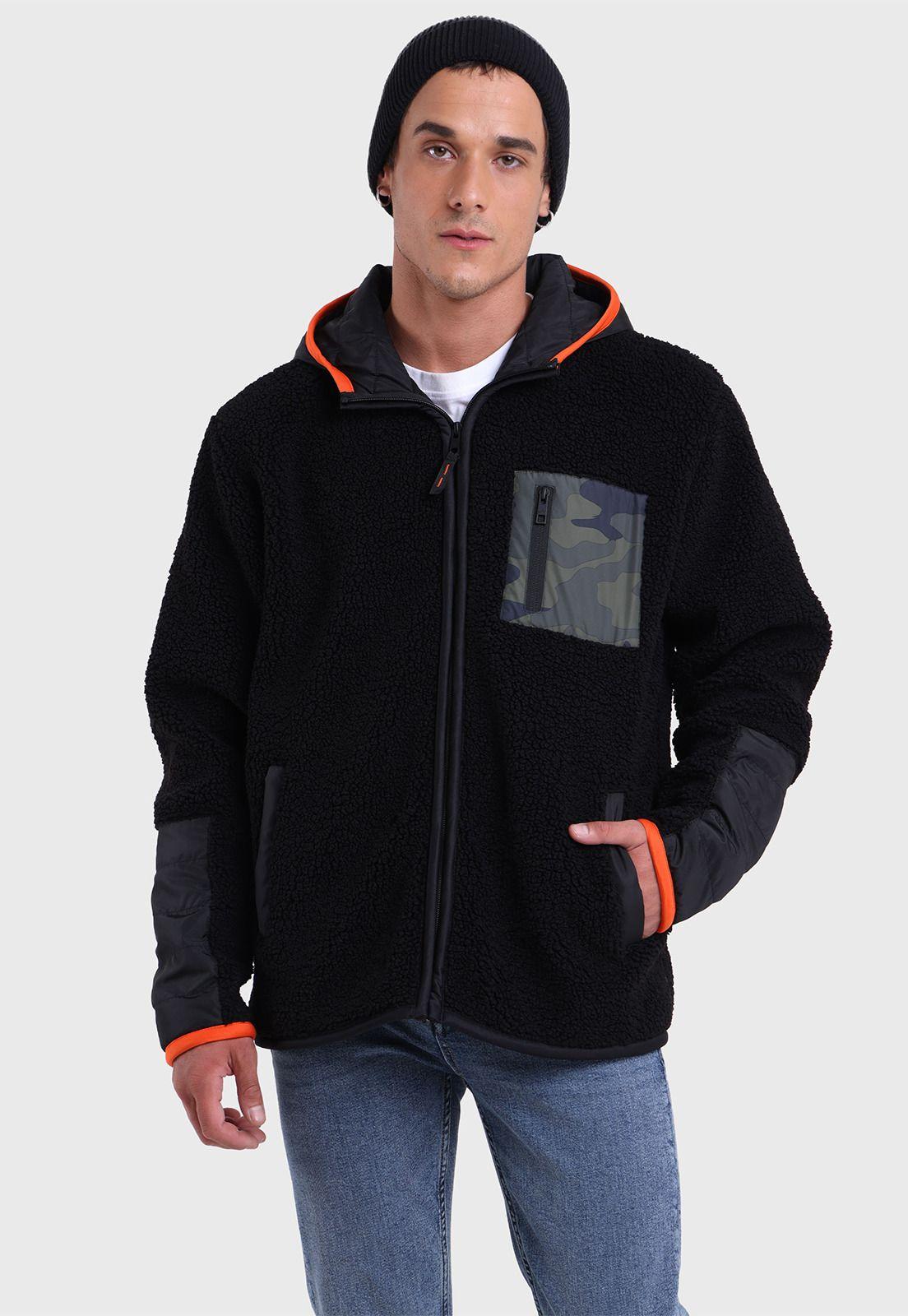 Chaqueta Sherpa con Gorro Hombre Soviet SJKH701NE-0