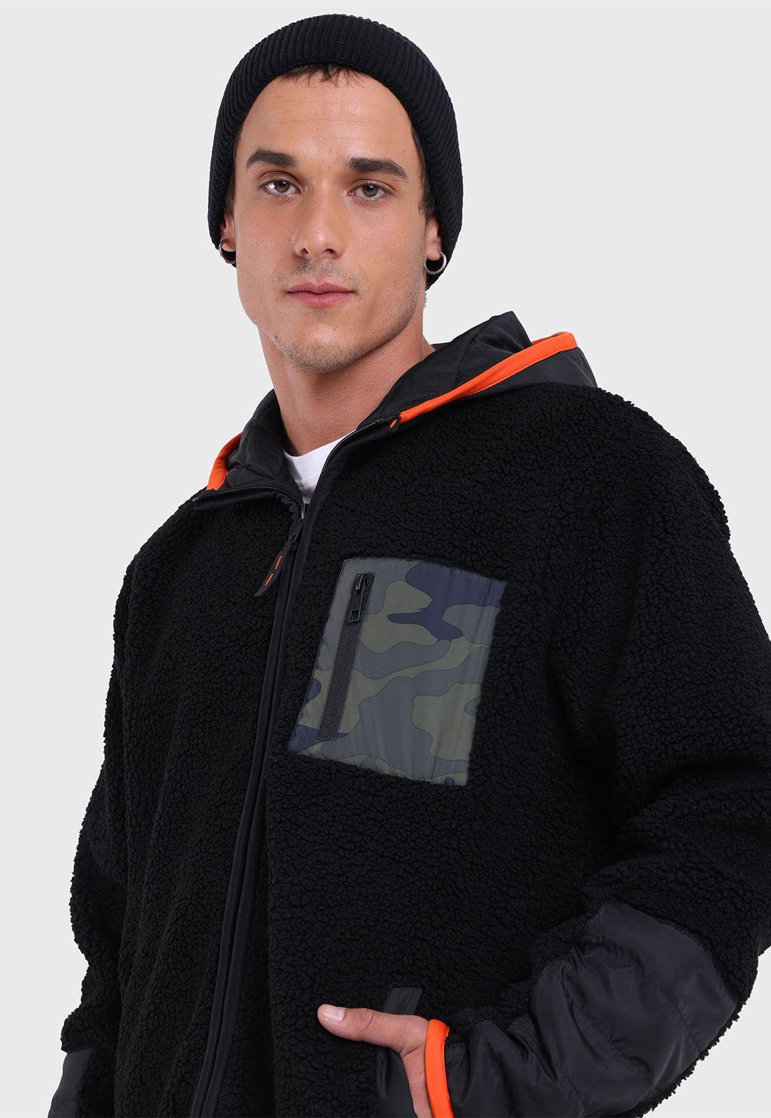 Chaqueta Sherpa con Gorro Hombre Soviet SJKH701NE-2