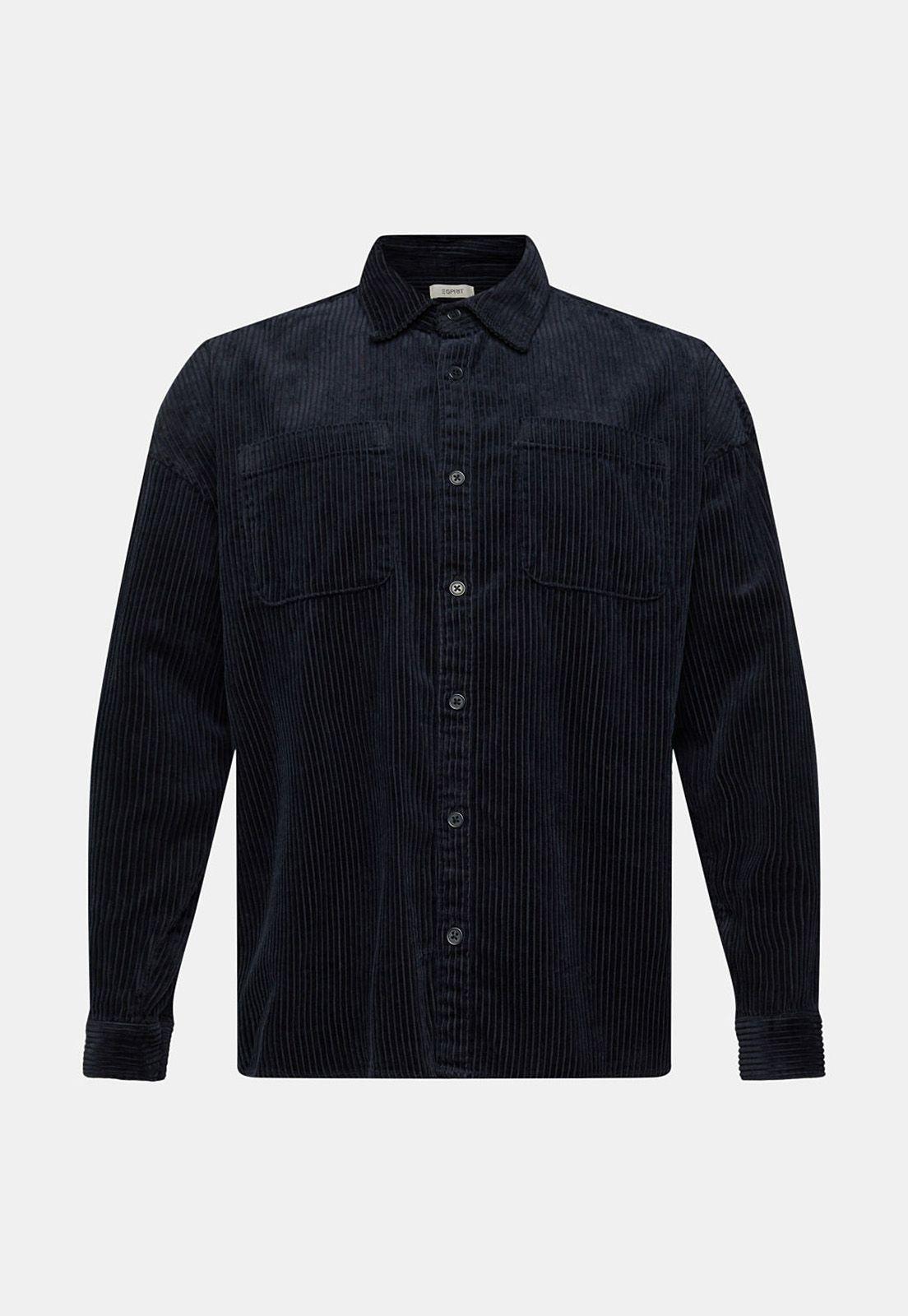 Camisa Extragrande De Pana Hombre Esprit-3