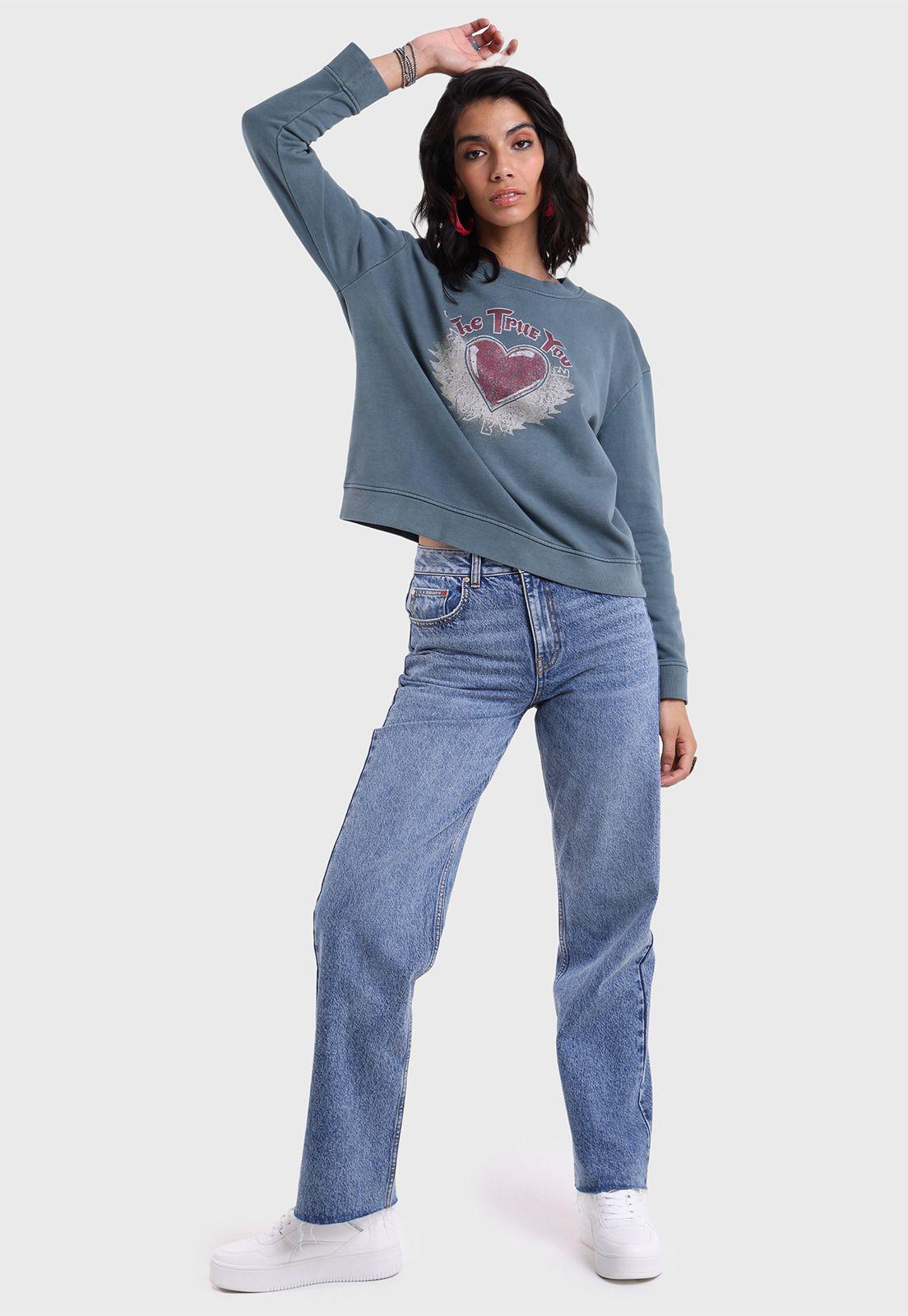 Poleron Cuello Redondo Mujer Soviet SPLM730AZ-4