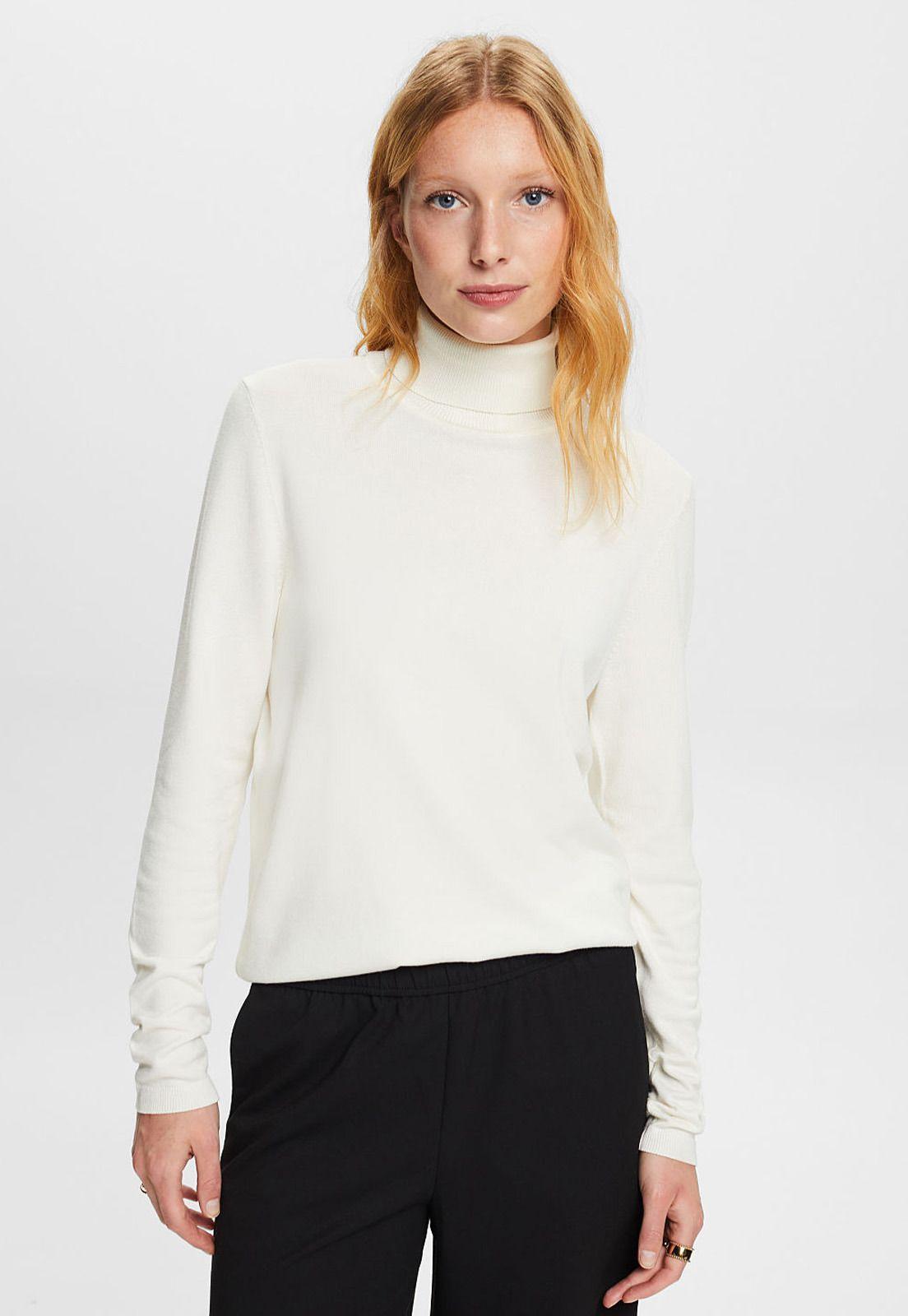 Sweater De Manga Larga Y Cuello Alto Mujer Esprit-0