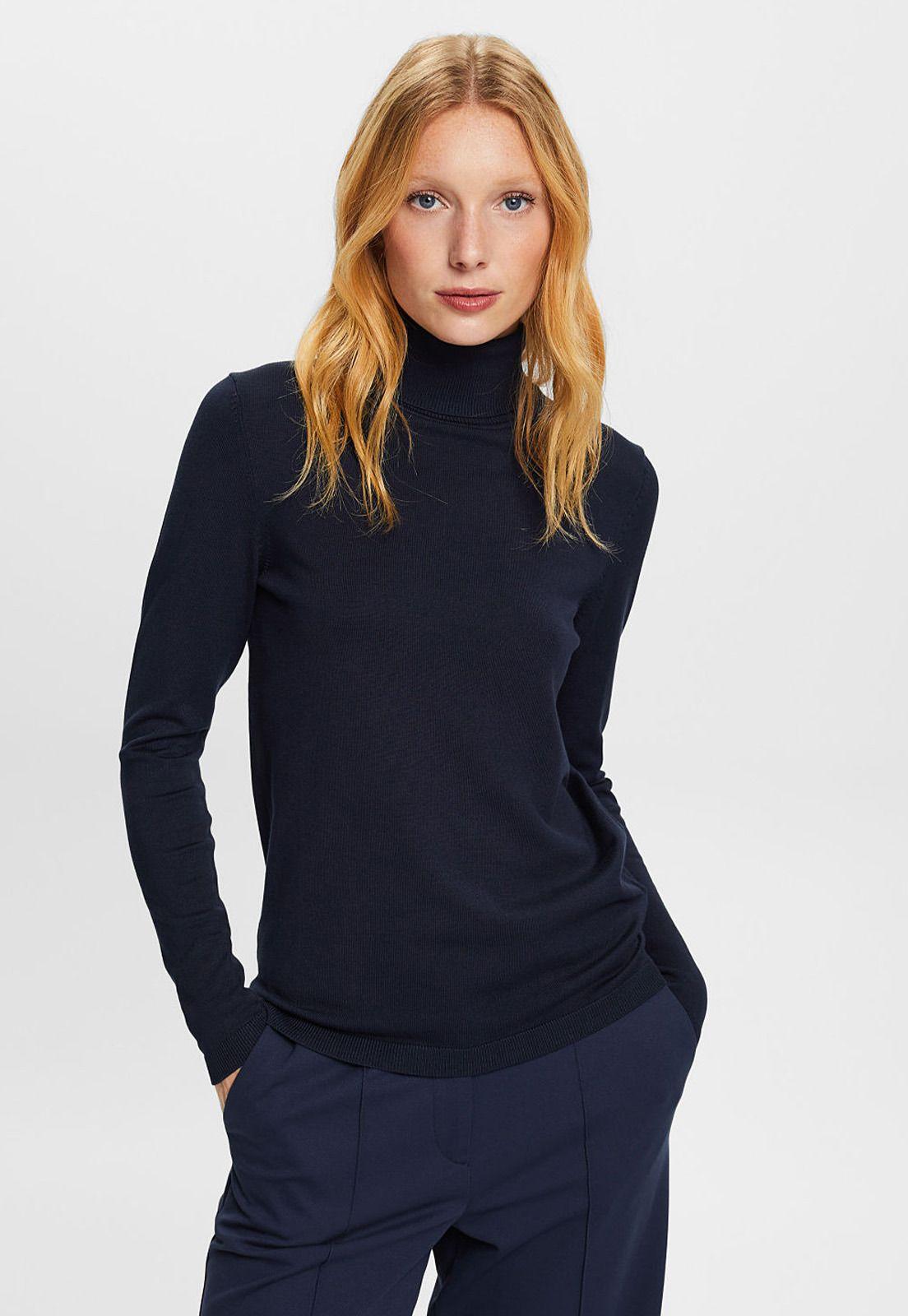 Sweater De Manga Larga Y Cuello Alto Mujer Esprit-0