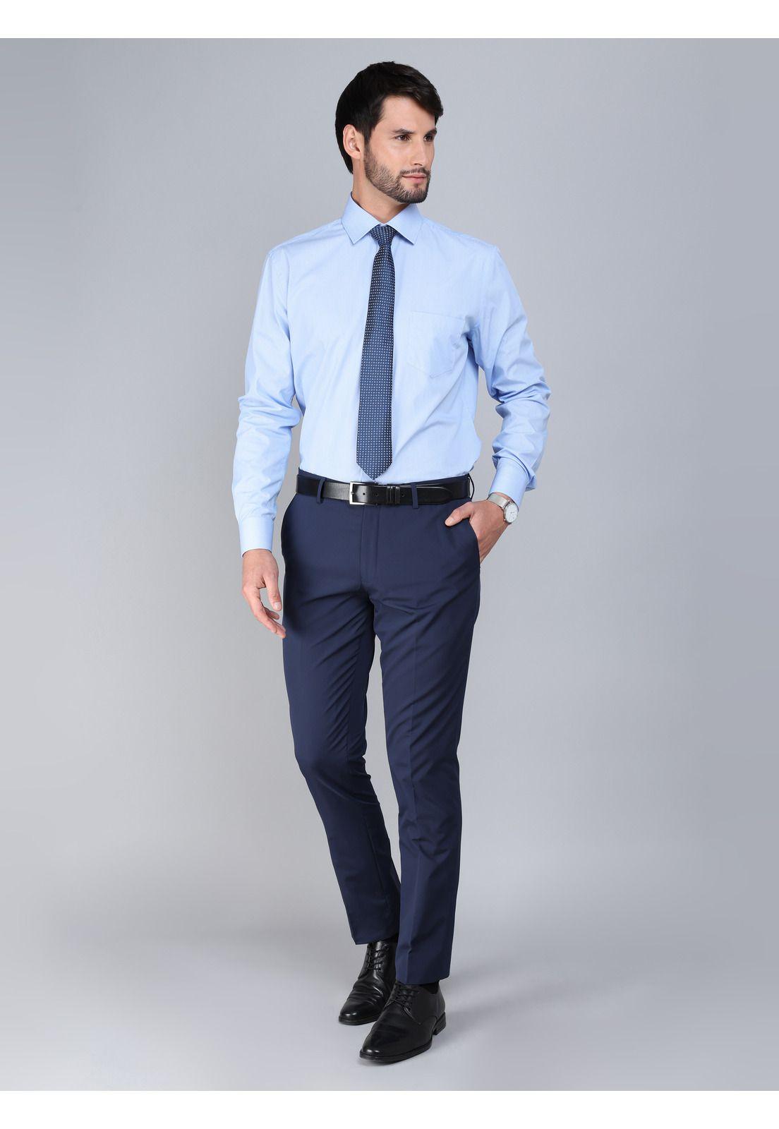 Camisa Formal A Rayas Tailored Fit Celeste Arrow ARM0520CE-4