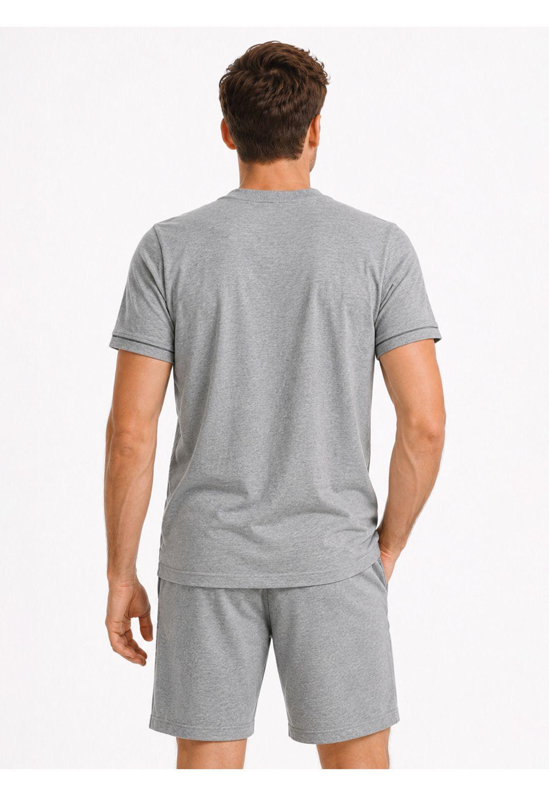 Pijama Corto Abotonado Regular Fit Gris Arrow P1V3406GR-1