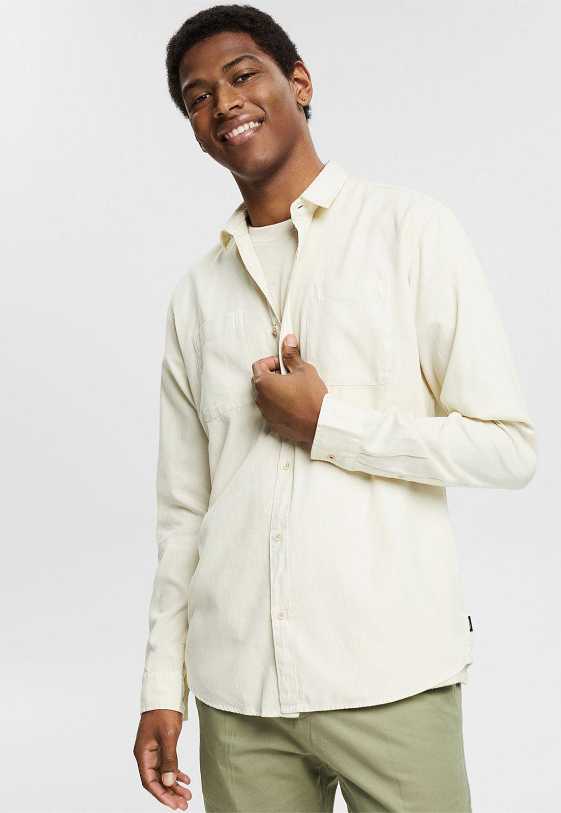Con Tencel™: Camisa Con Bolsillos En El Pecho Esprit-0