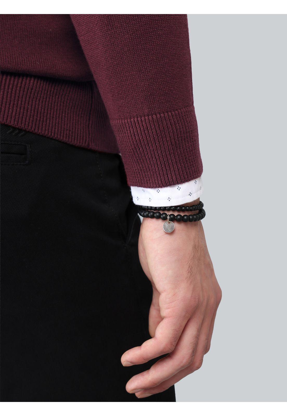 Sweater Cuello V Regular Fit Burdeo Arrow SW33001BU-4