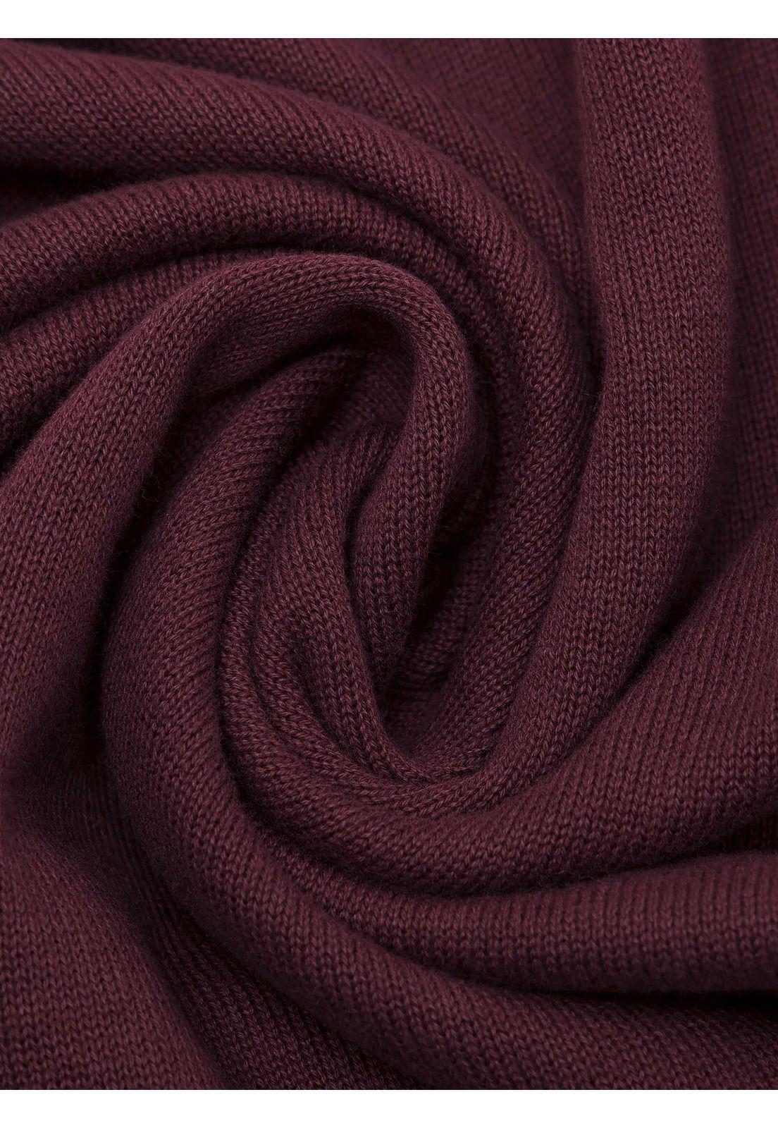 Sweater Cuello V Regular Fit Burdeo Arrow SW33001BU-5