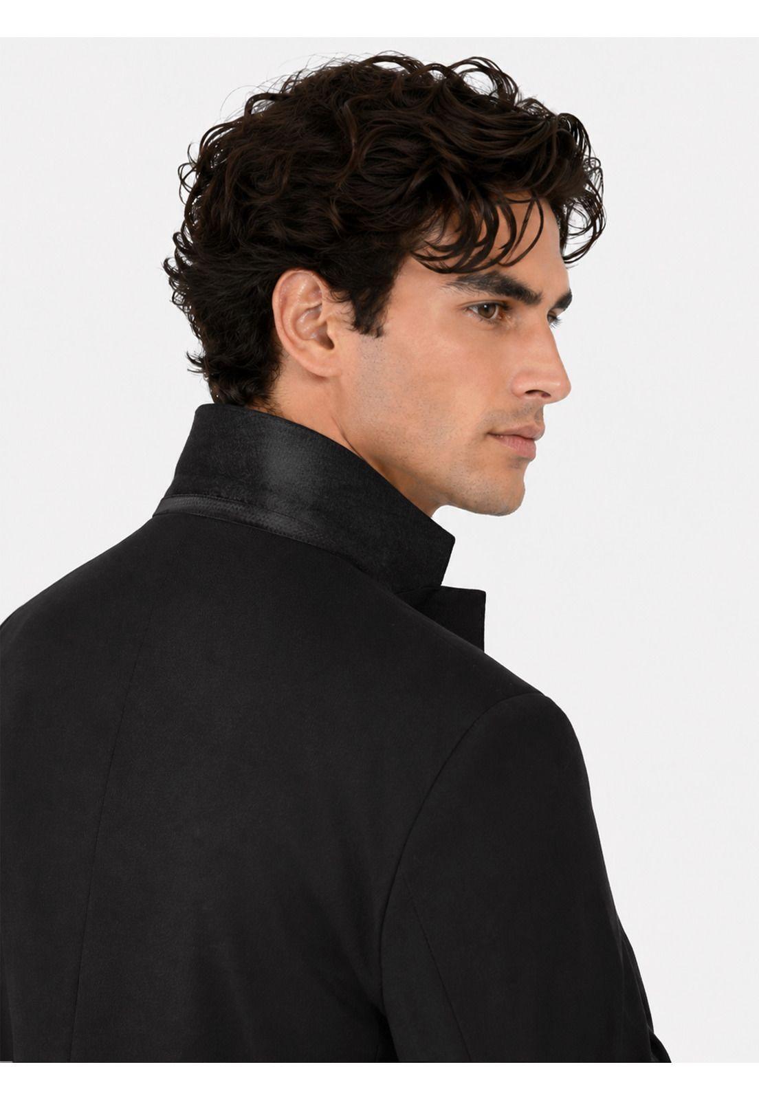 Traje Ceremonia Liso Spandex Tailored Fit Negro Arrow AM34031NE-5