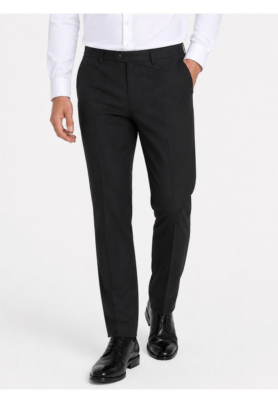 Traje Ceremonia Liso Spandex Tailored Fit Negro Arrow AM34031NE-6