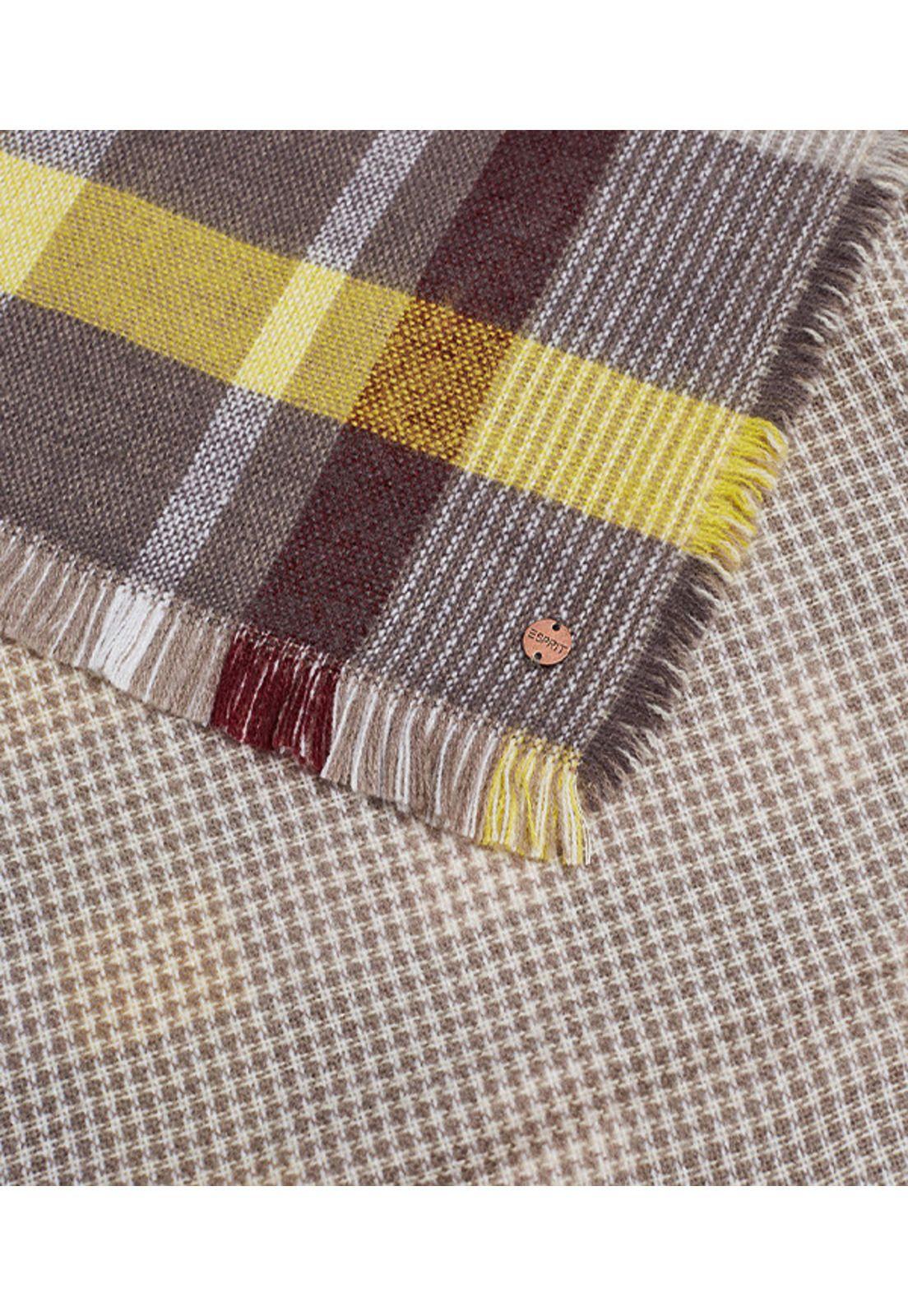 Bufanda de doble cara con cuadros-1