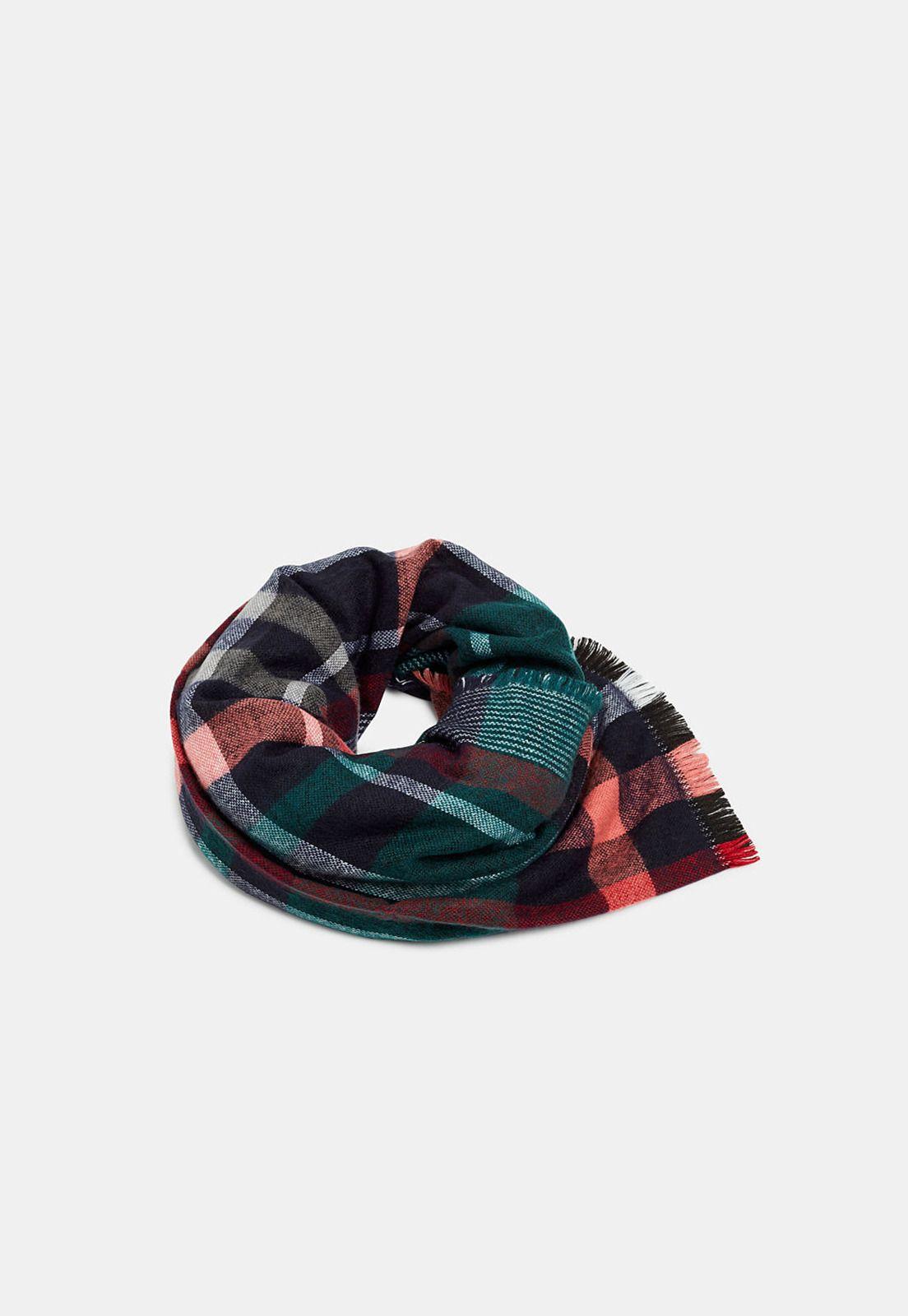 Bufanda de doble cara con cuadros-6