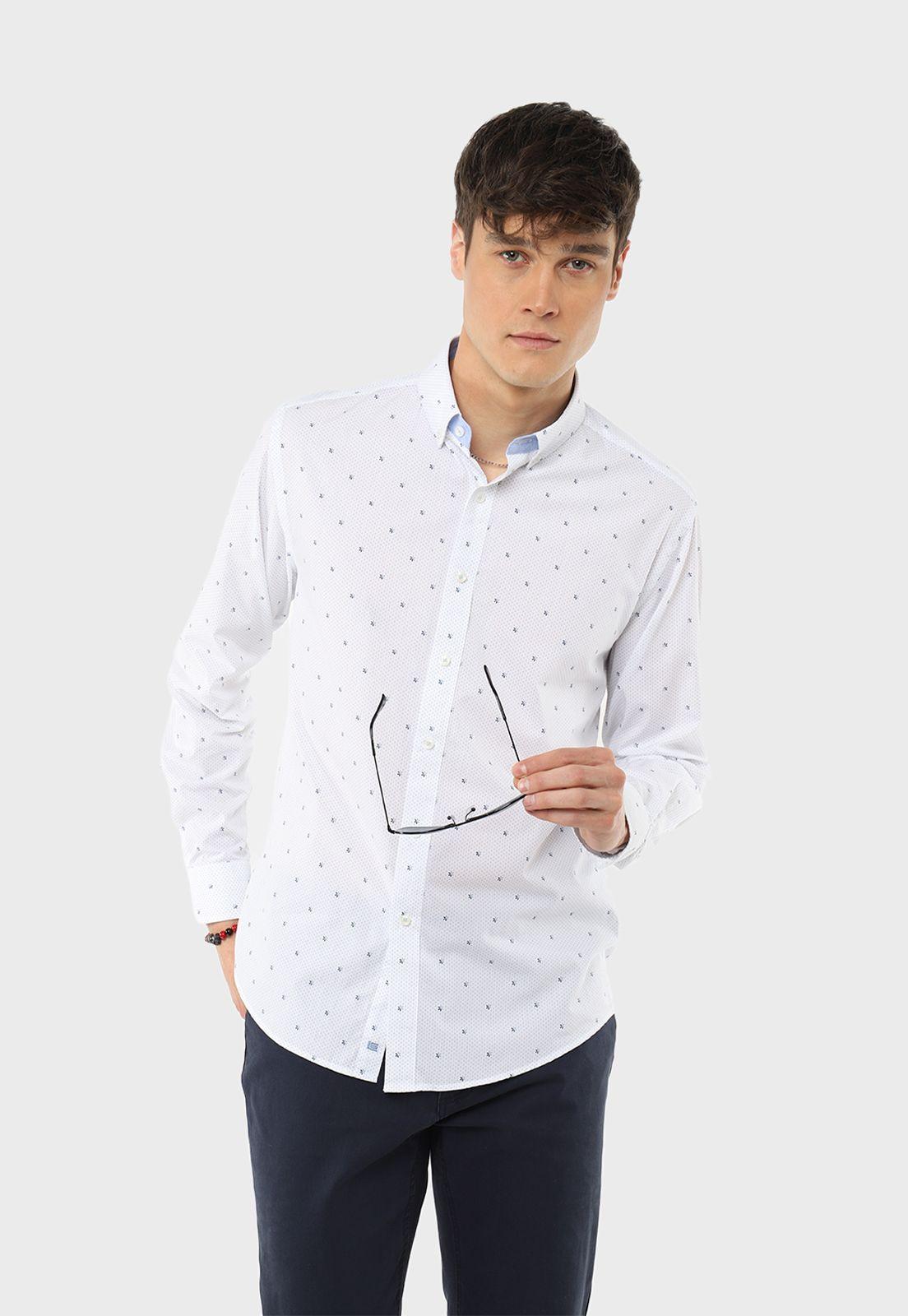 Camisa Manga Larga Floreada Guy Laroche-0