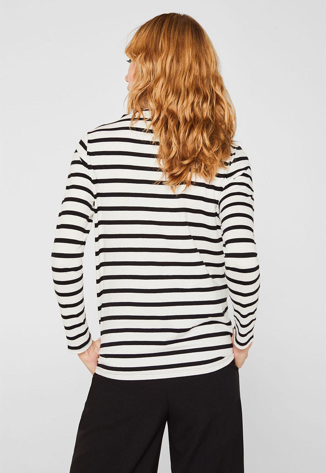 Polera De Manga Larga Con Cuello Alto-1