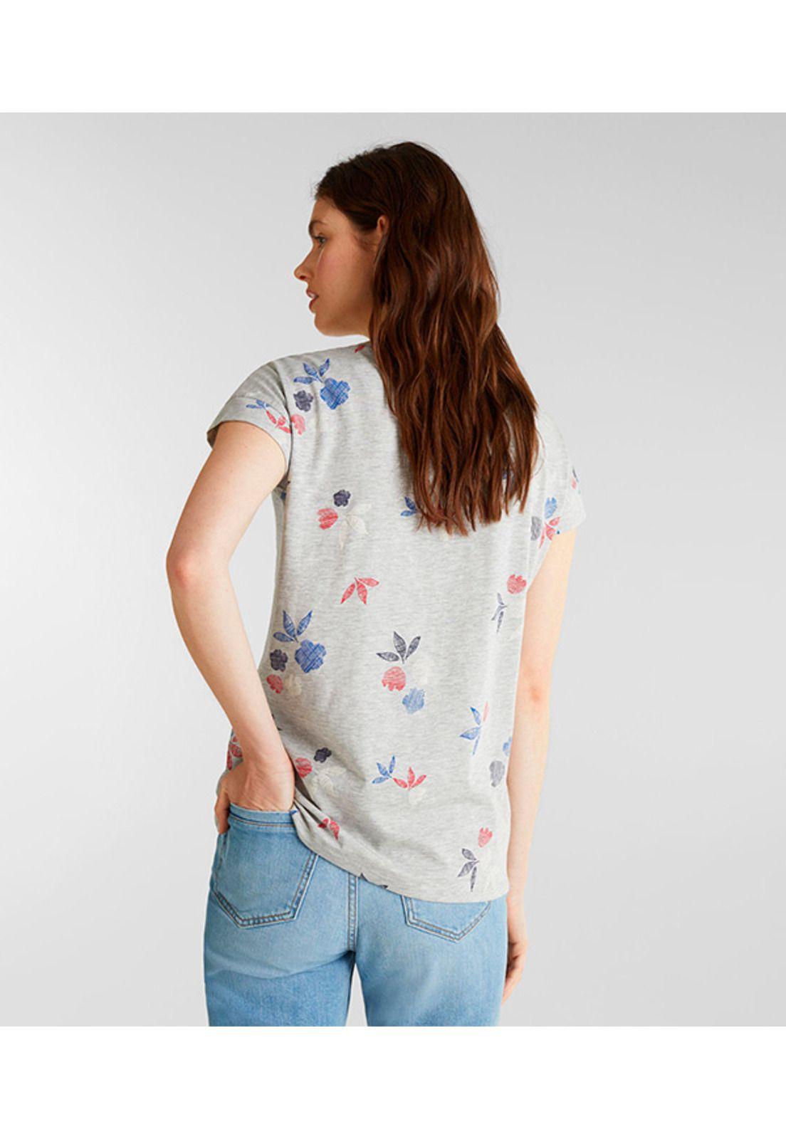 Polera jaspeada estampada-1