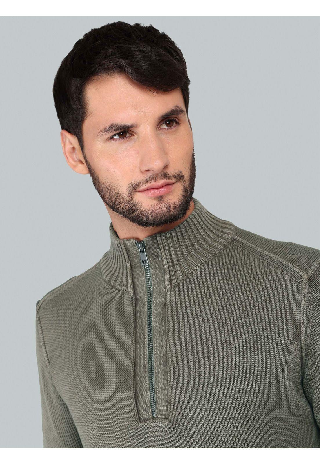 Sweater Stone Wash Regular Fit Verde Arrow SW33078VE-2