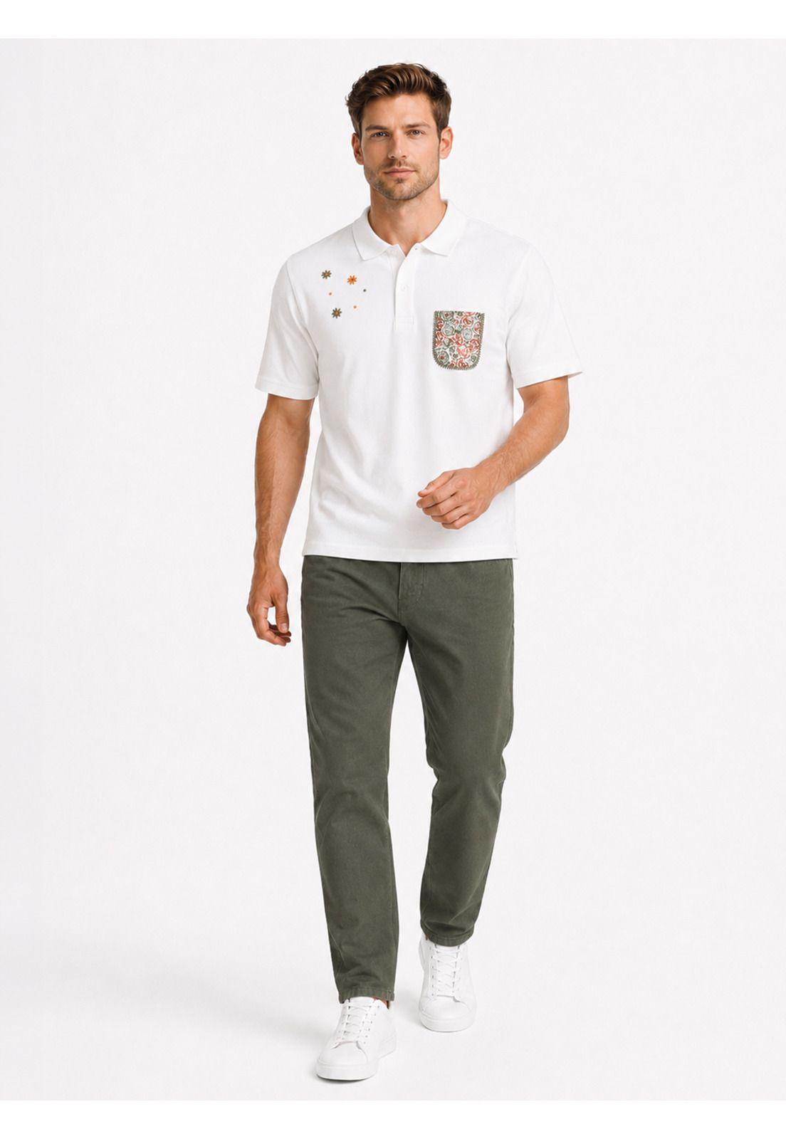Pantalón Lino Algodón Regular Fit Verde Arrow PA34082VE-2