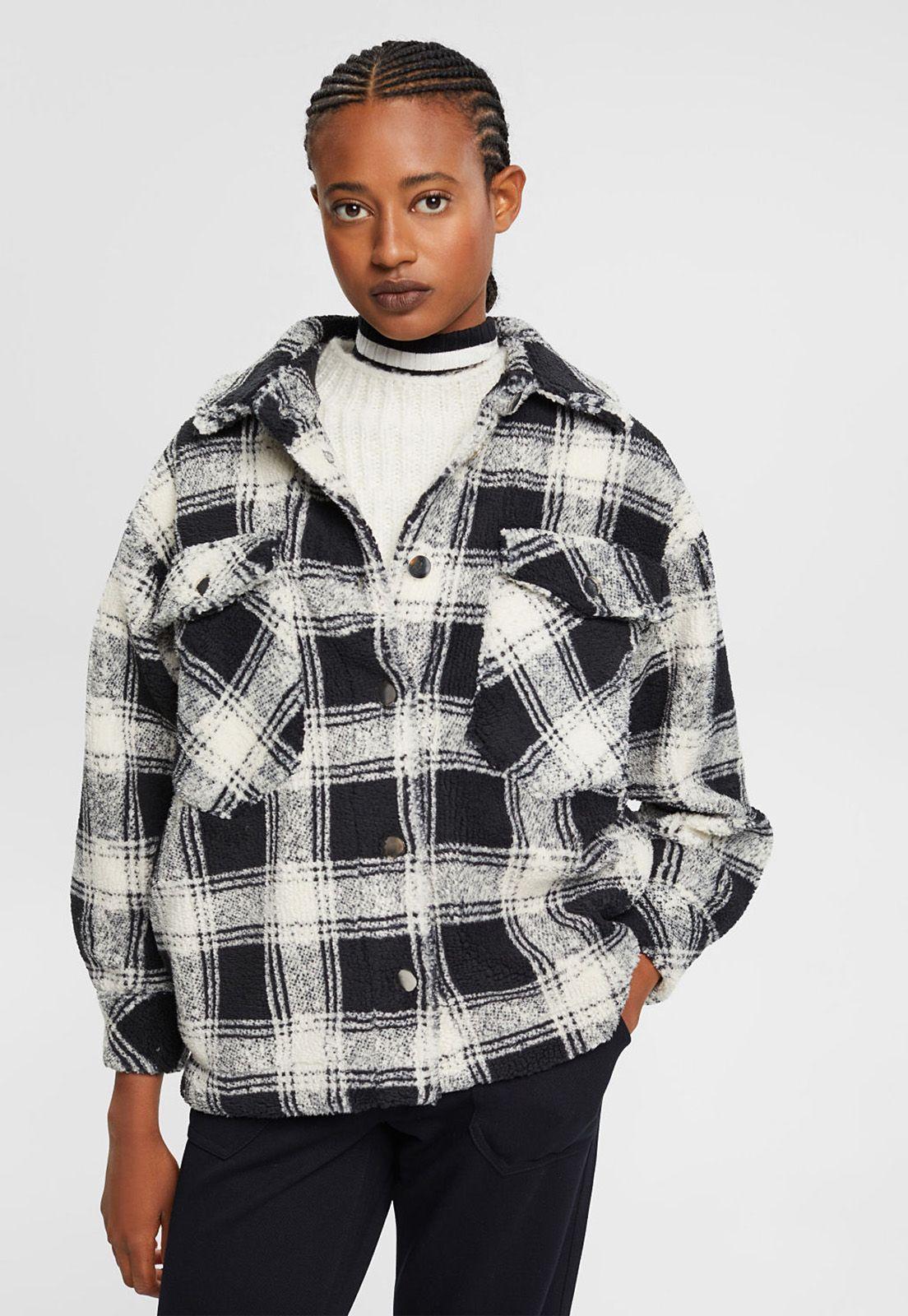 Chaqueta A Cuadros Mujer Esprit-0