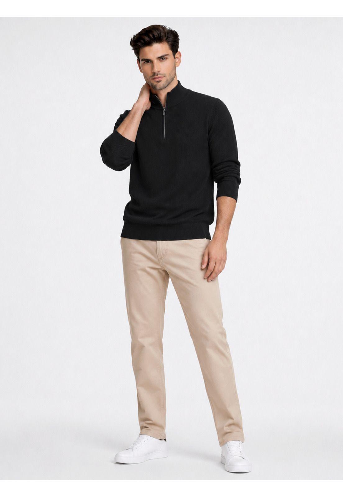 Sweater Cuello Alto Regular Fit Negro Piero Butti PBDVI22NE-3