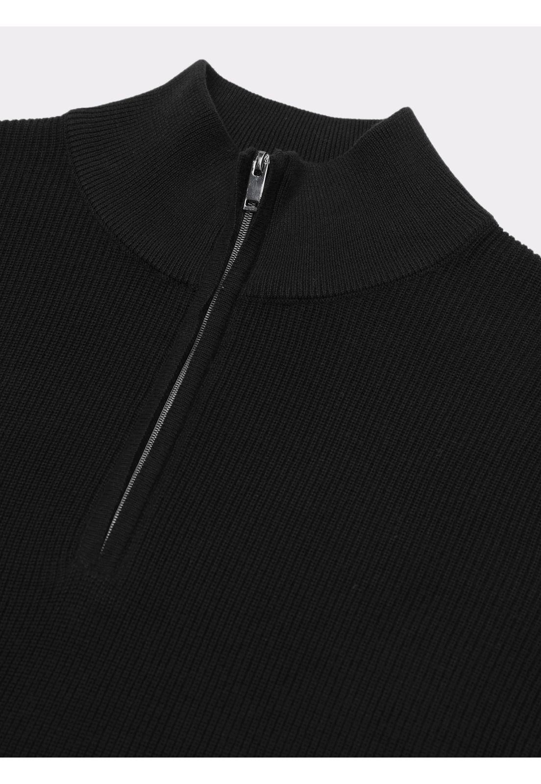 Sweater Cuello Alto Regular Fit Negro Piero Butti PBDVI22NE-4
