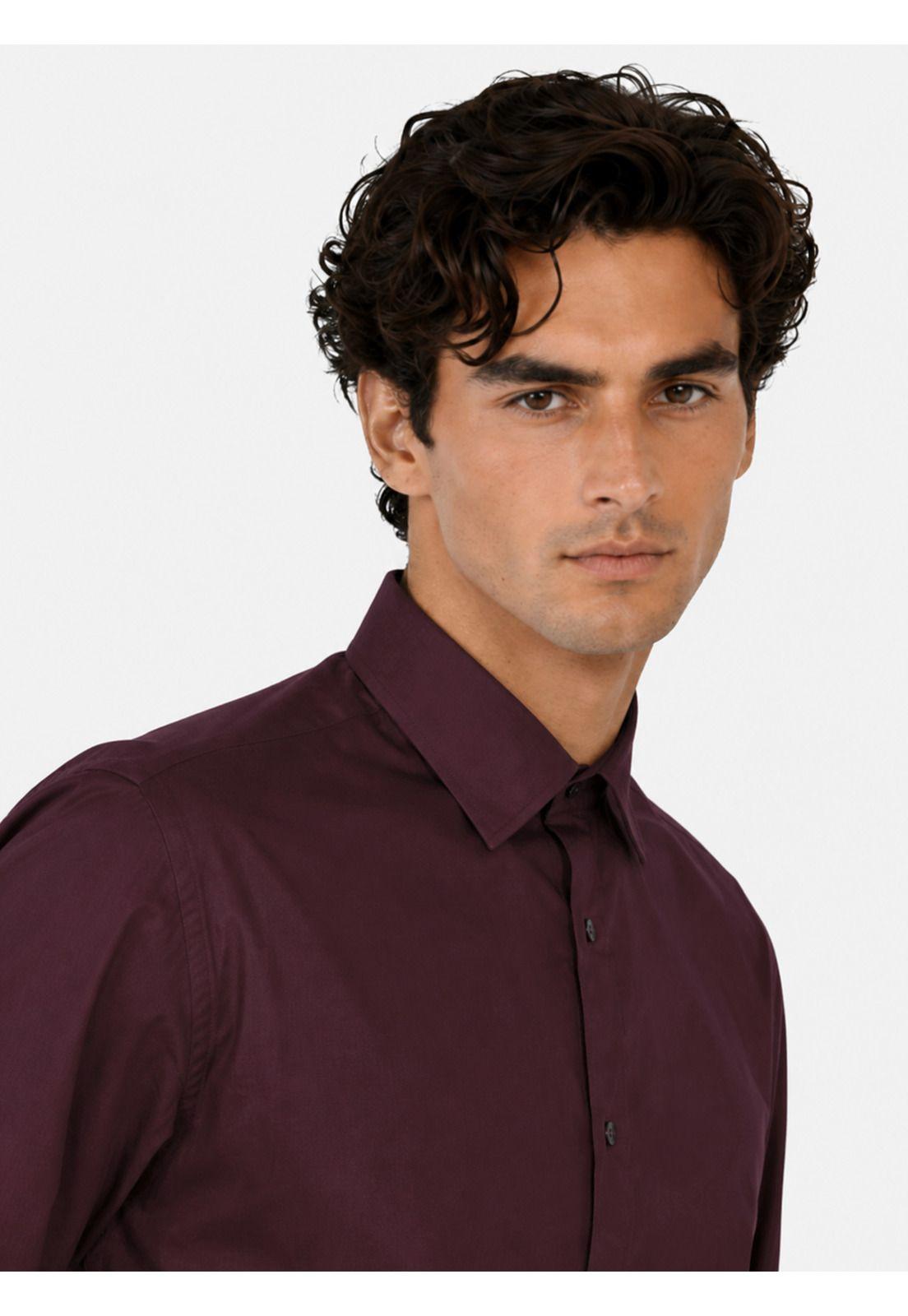 Camisa Formal Lisa Spandex Slim Fit Burdeo Arrow ARM0646BU-2