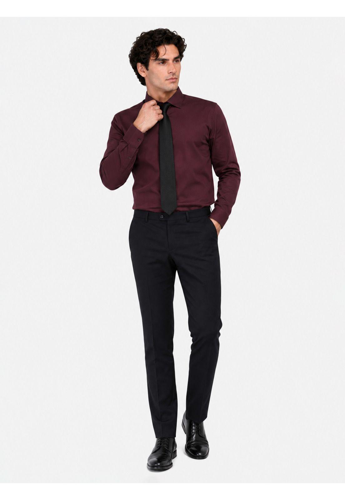 Camisa Formal Lisa Spandex Slim Fit Burdeo Arrow ARM0646BU-3